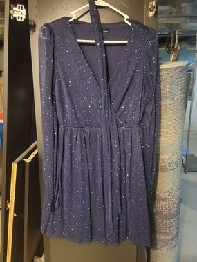 Navy Sequin Dress